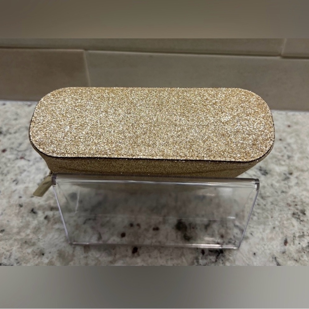 💛 Kate Spade Gold Glitter Small Bag 6.5” x 4.5” - Picture 7 of 11